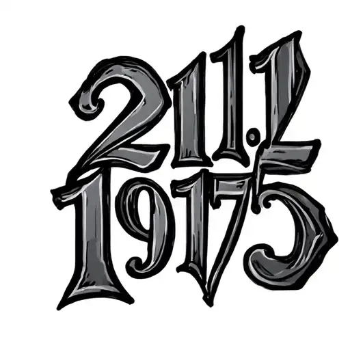 "22 11 1975" roman numerals tattoo design idea