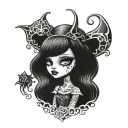 spooky bratz doll tattoo design idea