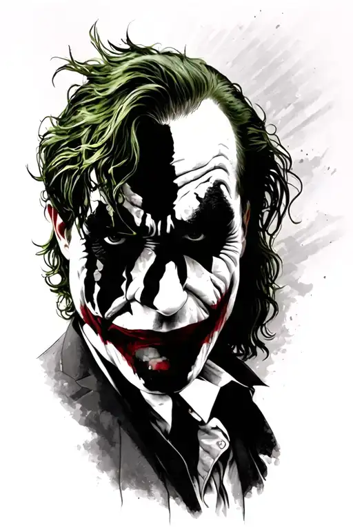 the joker full body why so serious tattoo design idea