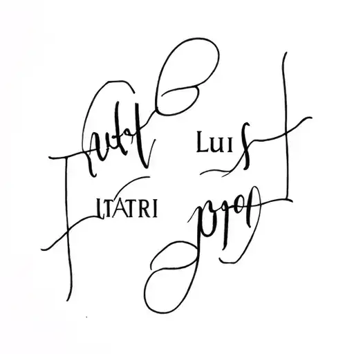 Merge words Alejandra and Luis tattoo design idea