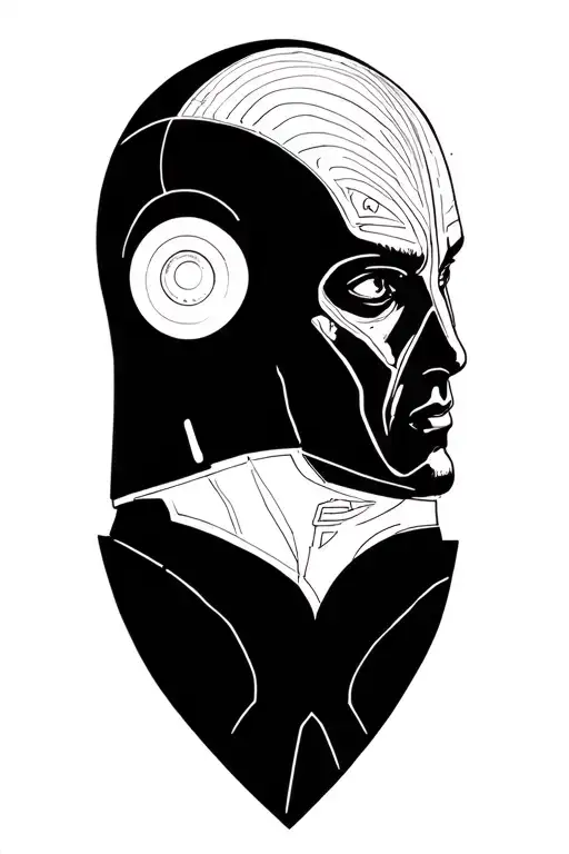 Elim Garak and Julian Bashir gazing lovingly tattoo design idea