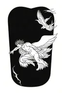 icarus falling tattoo design idea