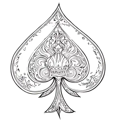 spade sex, bbc only queen tattoo design idea