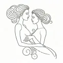 twin flame tattoo design idea