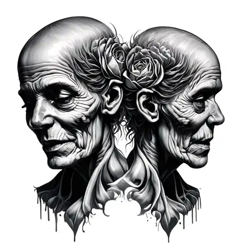 Twin Dementia tattoo design idea