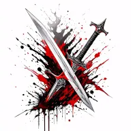 final fantasy 7 buster sword in the ground tattoo design idea