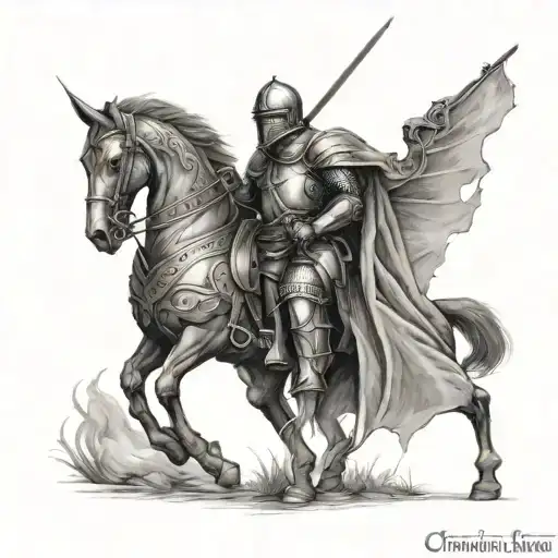 a knight, and somewhere incorporate the names Christina and Philip.  tattoo design idea