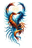 zodiacs flowing into eachother, aquarius, scorpio,libra,gemini tattoo design idea