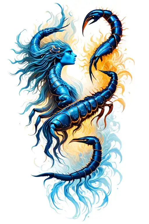 zodiacs flowing into eachother, aquarius, scorpio,libra,gemini tattoo design idea