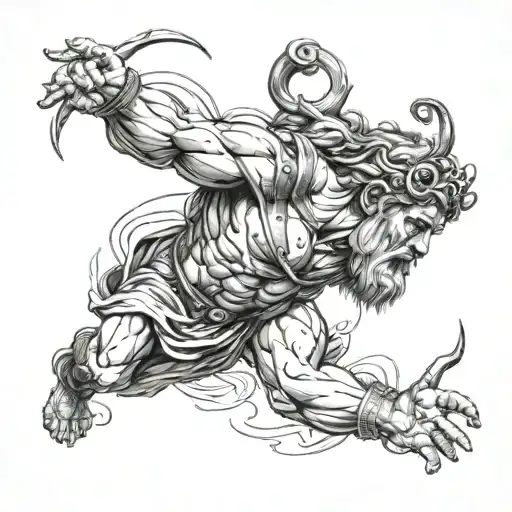 Atlas greek god tattoo design idea