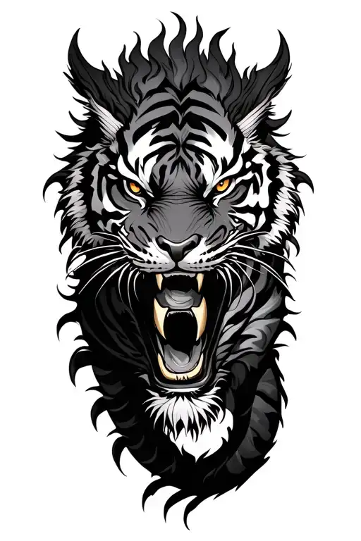 tiger dragon tattoo design idea