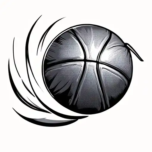 Basketball tattoo design idea