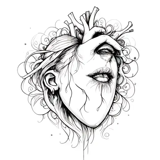 heartache tattoo design idea