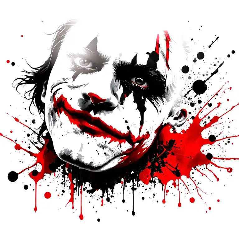 Joker face tattoo tattoo design idea