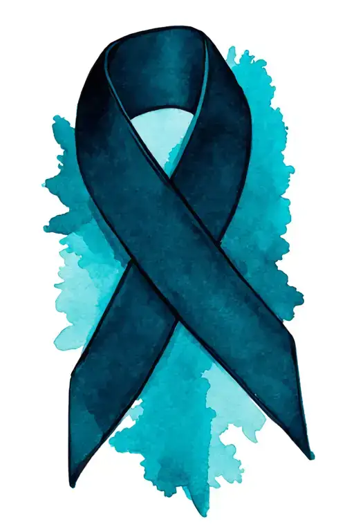 cervical cancer ribbon. breast cancer ribbon intertwined tattoo design idea