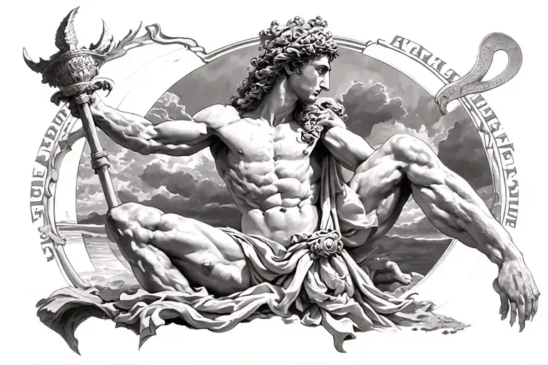 atlas greek mythology tattoo design idea