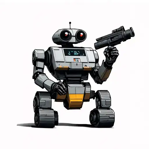 Walle Holding M4 tattoo design idea