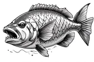 Jumping Barramundi tattoo design idea