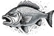 Jumping Barramundi tattoo design idea