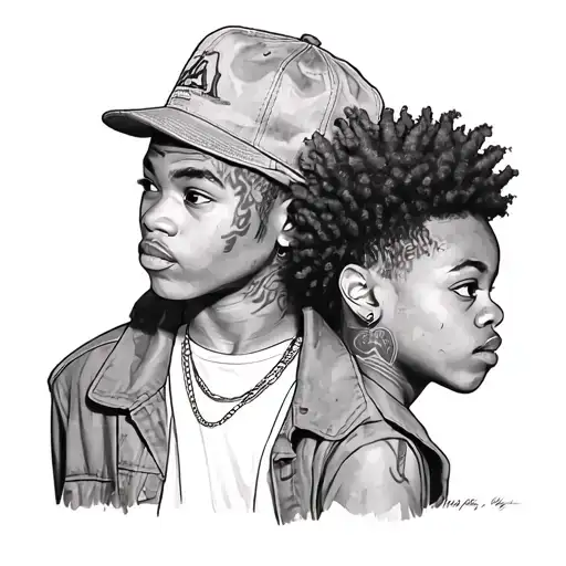 the boondocks Riley and huey tattoo design idea