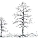 Aspen trees sillhouette tattoo design idea