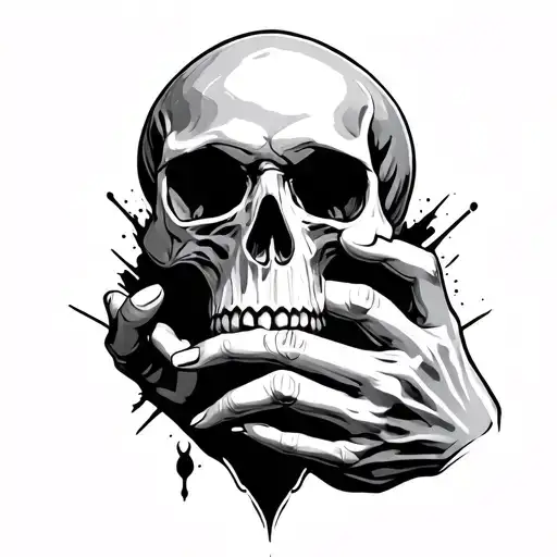 Skull Hands tattoo design idea