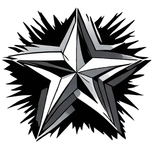 5 Point Star tattoo design idea