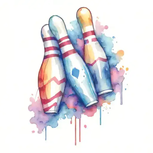 Bowling pins as a braclet tattoo design idea