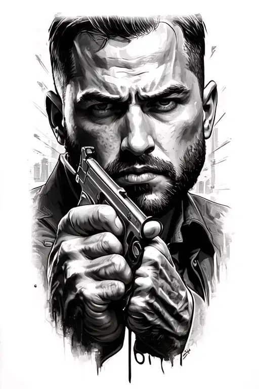 Max Payne 3 tattoo design idea