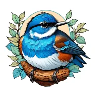 Blue Wren tattoo design idea