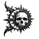 Gothic Sun tattoo design idea