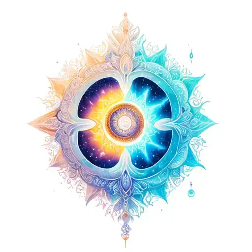 cosmic ocean kundalini tattoo design idea