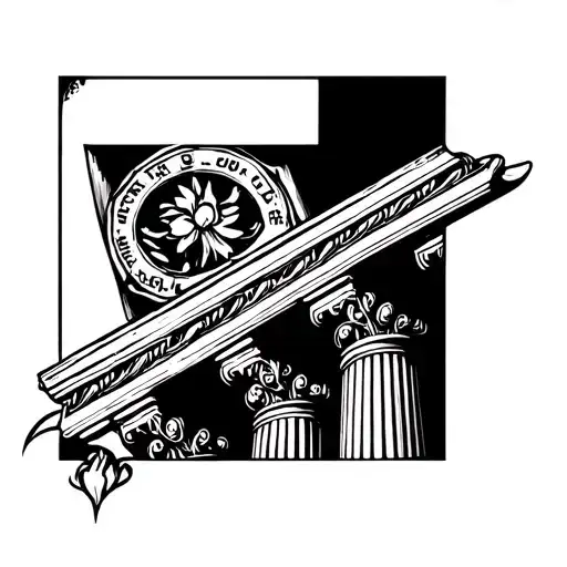 Greek Column tattoo design idea