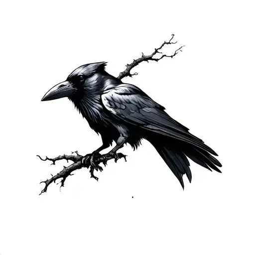 raven nevermore tattoo design idea