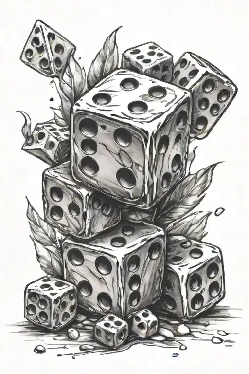 dice tattoo design idea