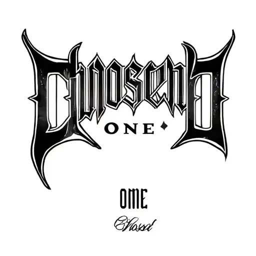 "Chosen One" "Chosen One" Bold tattoo design idea