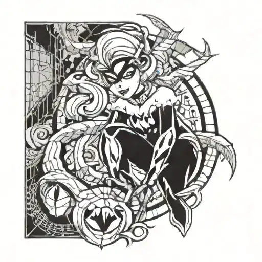 princess peach Elsa Spider-Man tattoo design idea