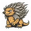 sharp as a porcupine tattoo design idea