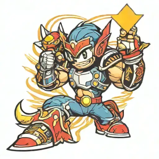 Heroes of sega games series tattoo design idea