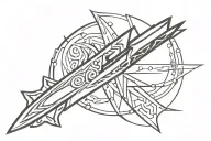 Minato Kunai Knife tattoo design idea