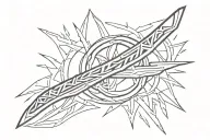 Minato Kunai Knife tattoo design idea