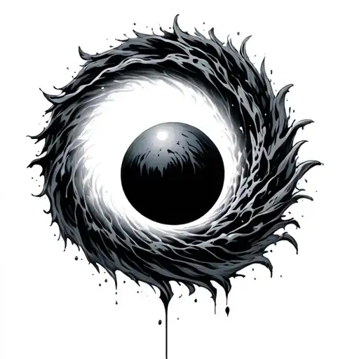 black hole tattoo design idea