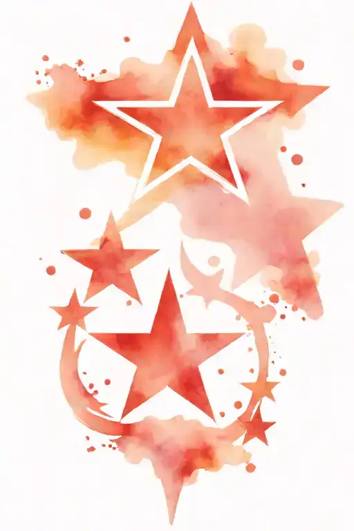 star panama flag style tattoo design idea