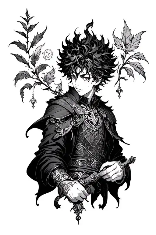 black clover asta black clover tattoo design idea