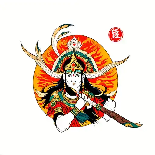 mahabharat warrior karna forearm tattoo design idea