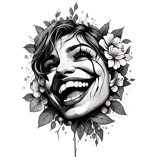smile now cry later tattoo design idea
