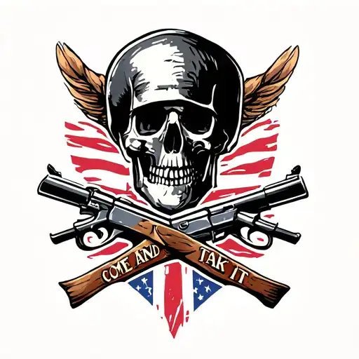 come and take it tattoo design idea