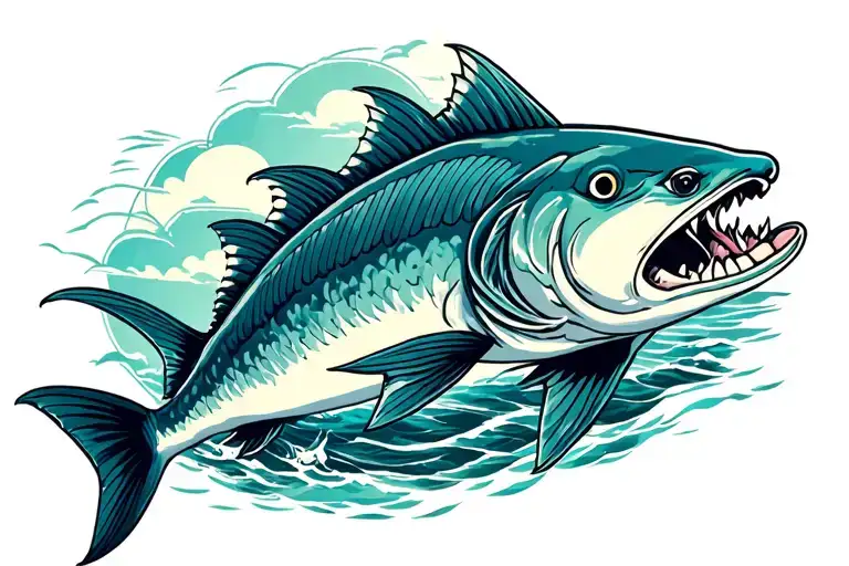 bible story of jonah and the big fish tattoo design idea