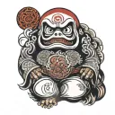 Daruma doll tattoo design idea