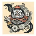 Daruma doll tattoo design idea